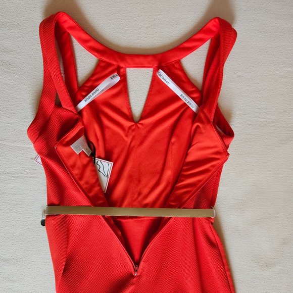 NWT Bisou Bisou Michele Bohbot Sleeveless knee length dress in Tangerine, sz. 4 - Picture 7 of 11